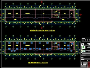 Bản vẽ nhà hành chính - Văn phòng diện tích 7x42m