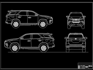 Bản vẽ xe toyota fortuner 2018