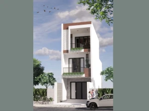 Nhà phố 3 tầng 4.5x20m (full hồ sơ thi công kiến trúc, kết cấu, điện nước)