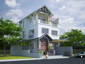Hồ sơ thiết kế nhà phố 3 tầng hiện đại 10x21m – Trọn bộ bản vẽ thi công Kiến trúc, Kết cấu và Cơ điện