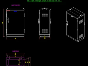 Hồ sơ hoàn công chi tiết tủ công tơ điện 3 pha ngoài trời (Loại 9, 11, 12 công tơ)
