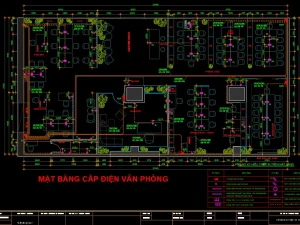 Hồ sơ thiết kế M&E văn phòng (Điện & Điện nhẹ) đầy đủ mặt bằng và dự toán khối lượng