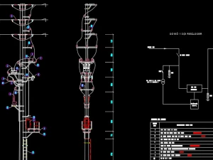 Hồ sơ bản vẽ thiết kế chi tiết điểm đấu nối máy cắt Recloser cho trạm biến áp