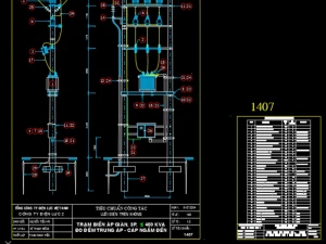 Hồ sơ bản vẽ thiết kế mẫu lưới điện trên không – Tiêu chuẩn Điện lực Miền Nam (EVNSPC)