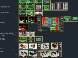 Hồ sơ thiết kế Kiot và Cửa hàng tiện lợi – Trọn bộ bản vẽ CAD nội thất và Model Sketchup 3D chi tiết