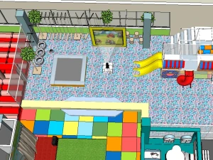 Thư viện Model Sketchup khu vui chơi trẻ em và siêu thị – Tổng hợp mẫu 3D máy game, trò chơi vận động chi tiết