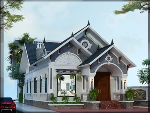 Hồ sơ thi công nhà vườn mái thái 8mX15.2m
