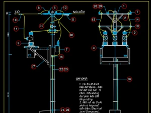 Bản vẽ Tiêu chuẩn công tác lưới điện trên không