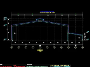 File kết cấu thép nhà xưởng 1 tầng kích thước 50x120m