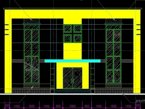 Hồ sơ thiết kế nhà văn phòng 2 tầng 13x16m đầy đủ kiến trúc và điện