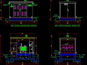 Tổng hợp bản vẽ full đầy đủ các loại trạm biến áp