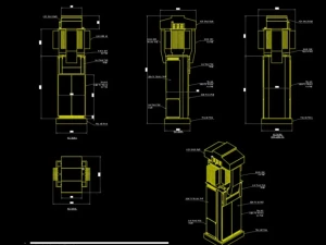 Full đầy đủ Bản vẽ TBA dạng cột ( trạm 1 cột) với các gam trạm khác nhau
