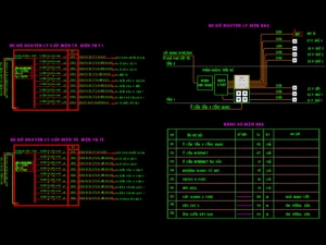 Mẫu file bản vẽ thiết kế điện, điện nhẹ biệt thự 2 tầng