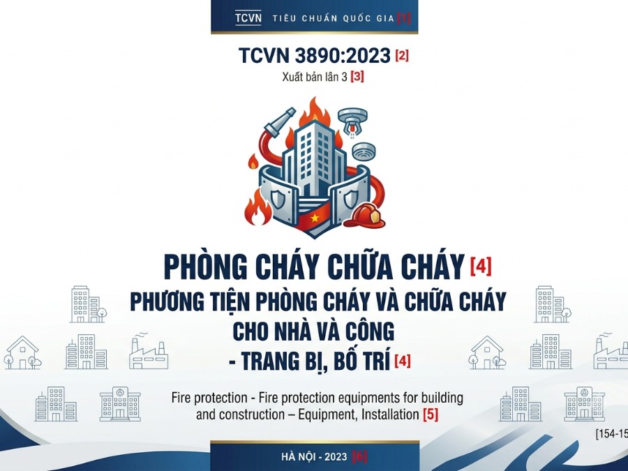 Hướng dẫn trang bị PCCC theo tiêu chuẩn TCVN 3890:2023 mới nhất