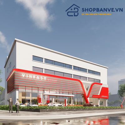 Nhà xưởng kết hợp Showroom Vinfast 4 tầng (01)